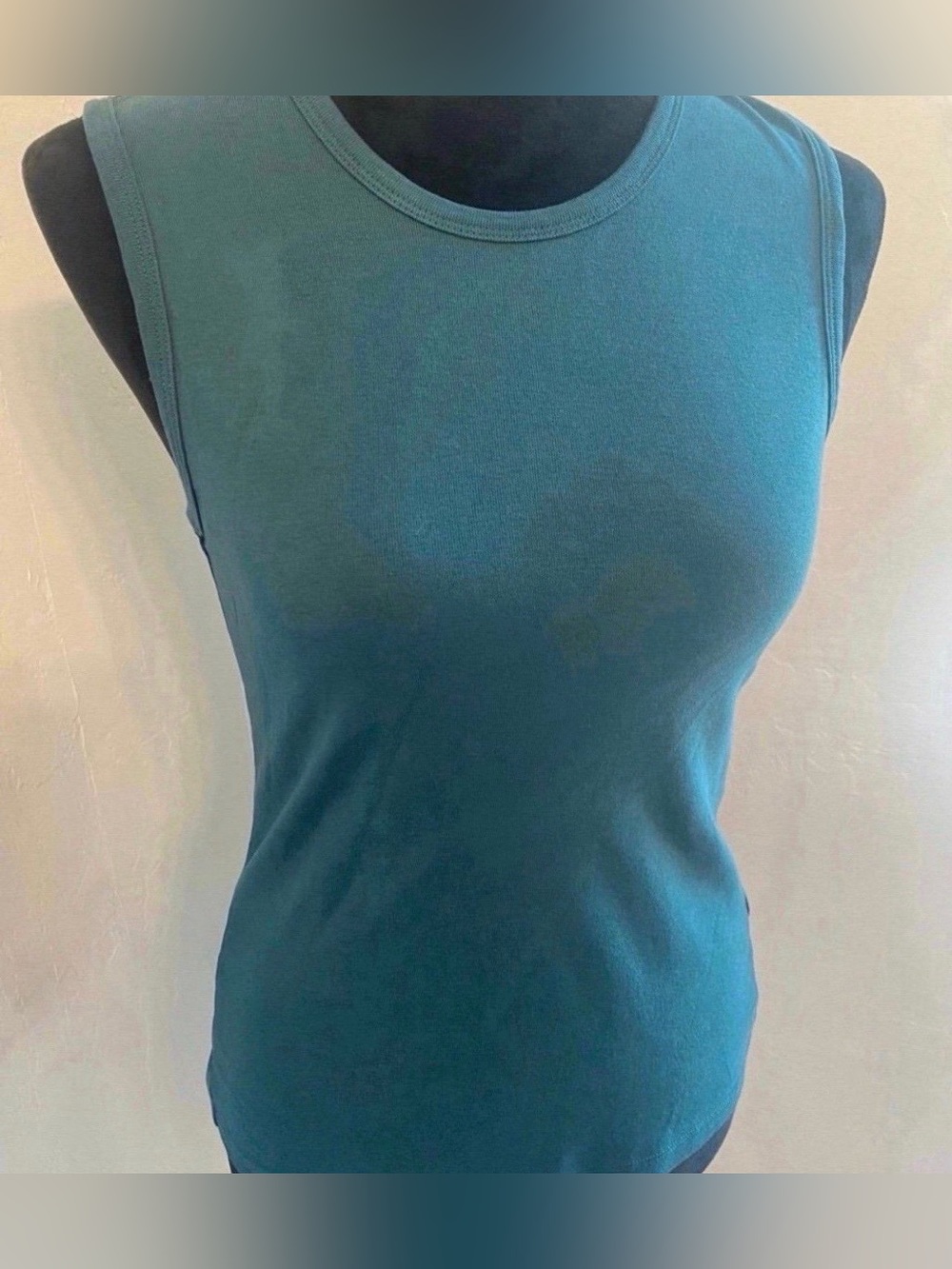 Women’s Sleeveless Tank Top in Teal - Classic Solid Tank (Size S)